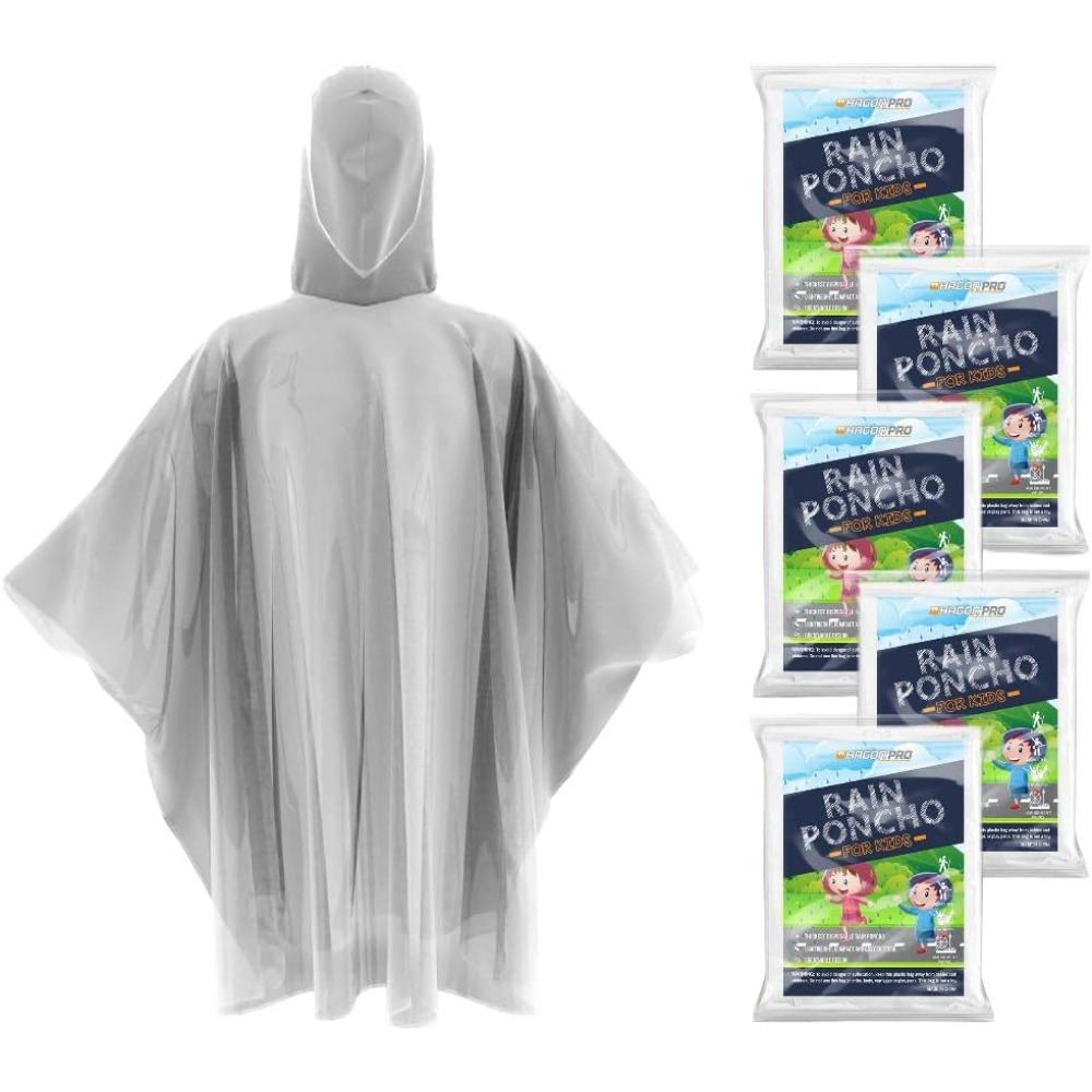 Emergency Poncho Rain - Hagon PRO Disposable Rain Poncho for