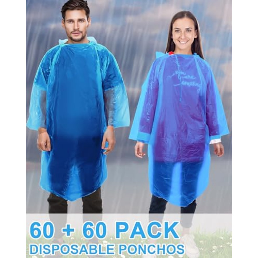 120 Pack Disposable Rain Ponch – Emergency Poncho Rain Bewertung und Preis