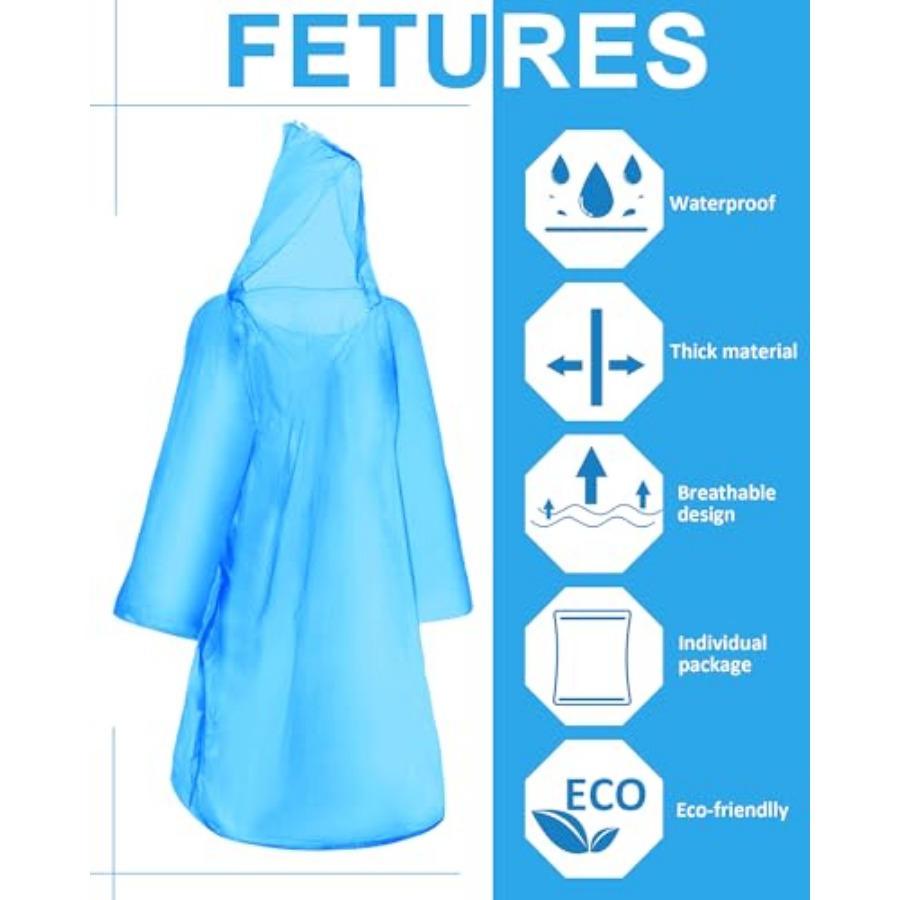 120 Pack Disposable Rain Ponch – Emergency Poncho Rain Bewertung und Preis