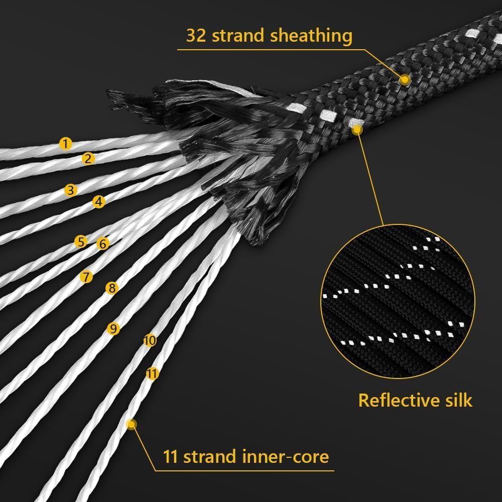 750lb Reflective Paracord Rope – Para Cord 1000Ft Bewertung und Preis