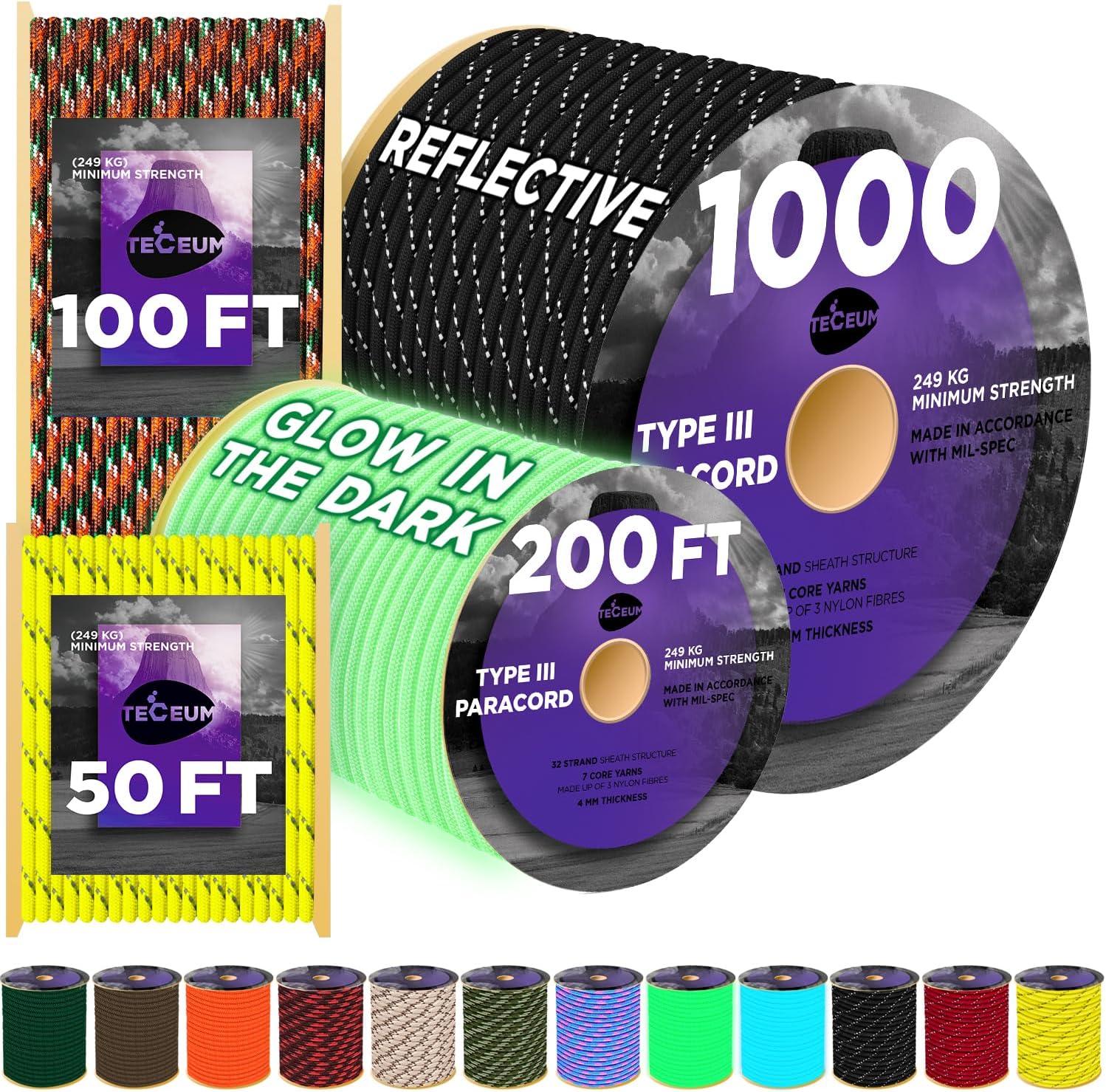 Reflective Paracord Rope 1000f – Para Cord 1000Ft Bewertung und Preis