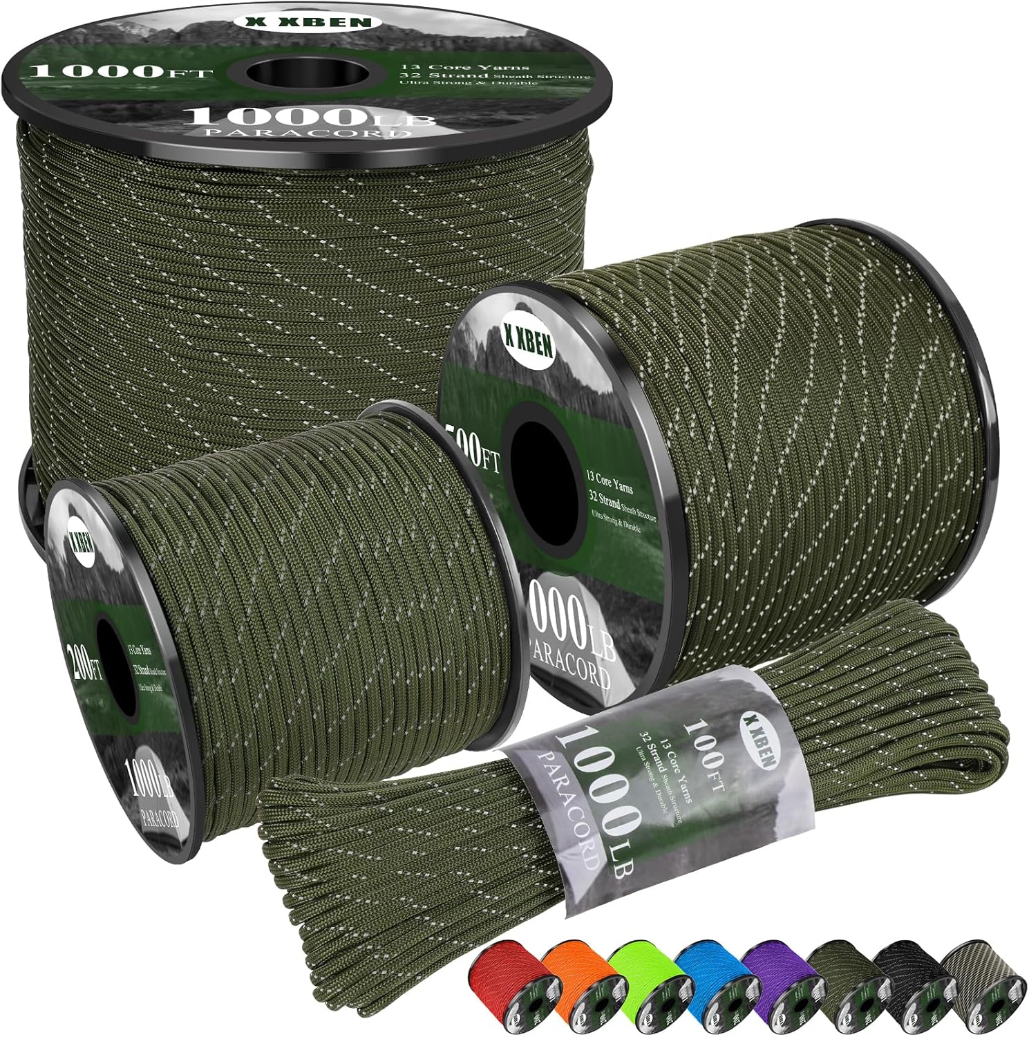 1000lb Reflective Paracord Rop – Para Cord 1000Ft Bewertung und Preis