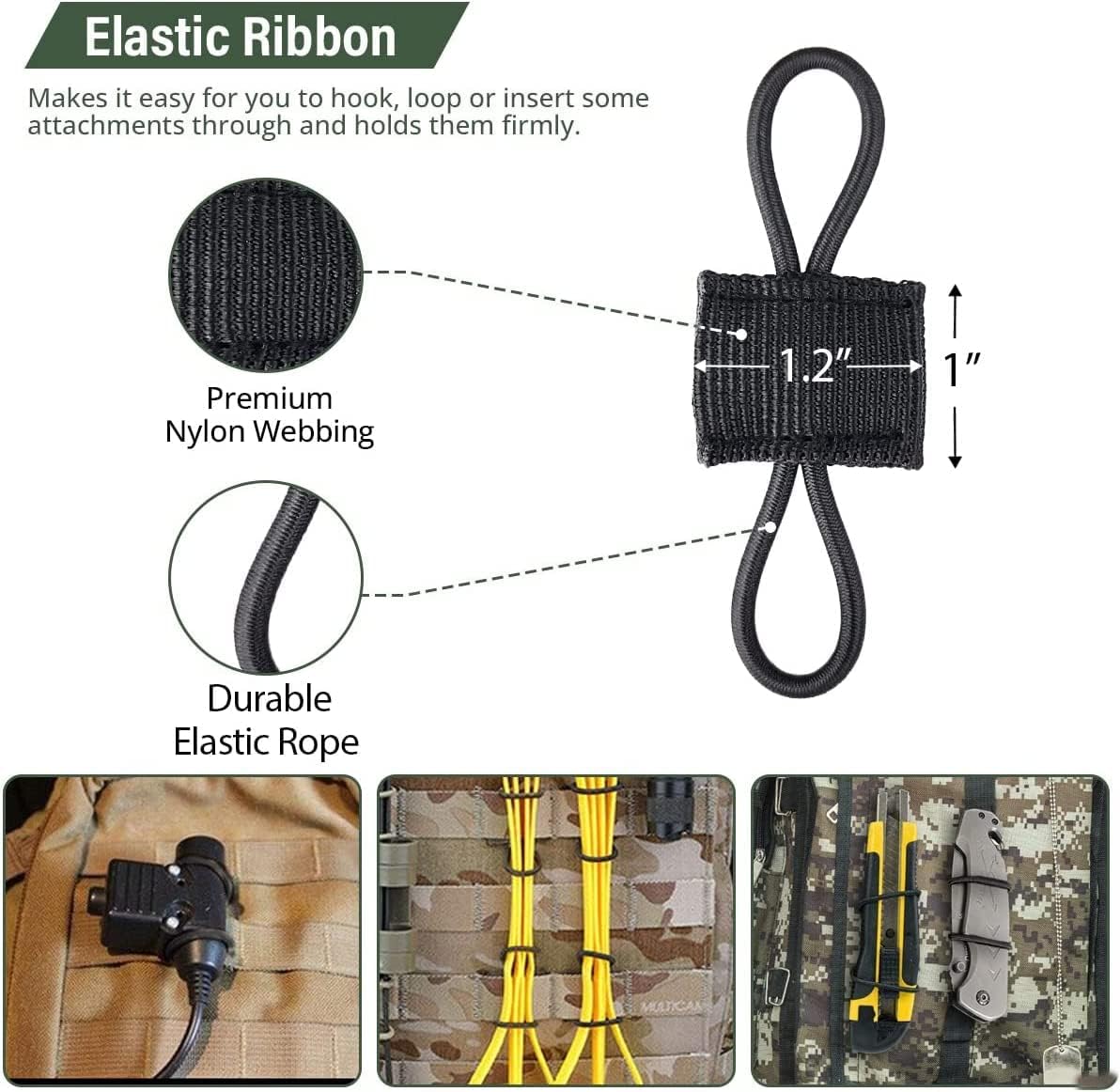4/10pcs Molle Elastic Strap Ta – Fire Starting Kit Bewertung und Preis