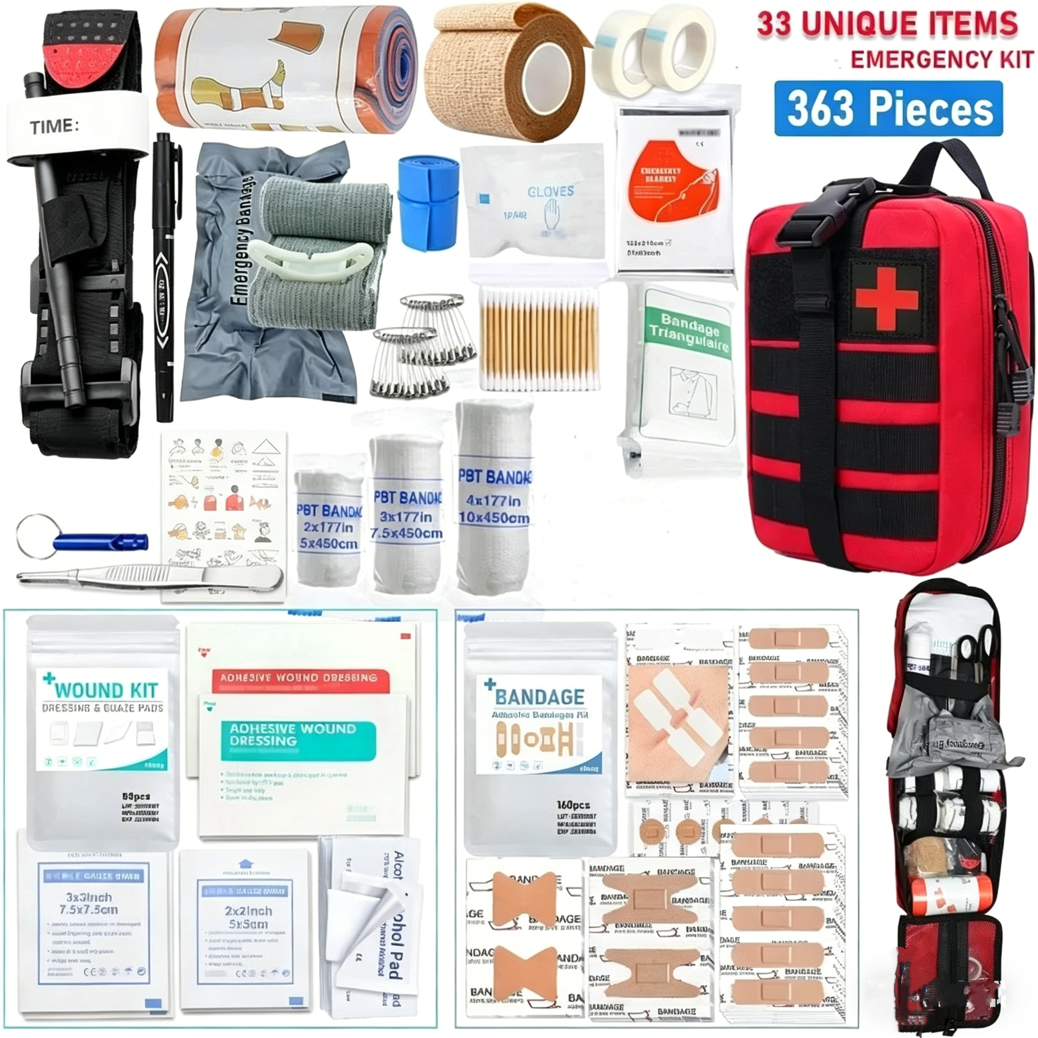 363pcs First Aid Kit Bag All P – Bivy Bag Emergency Bewertung und Preis