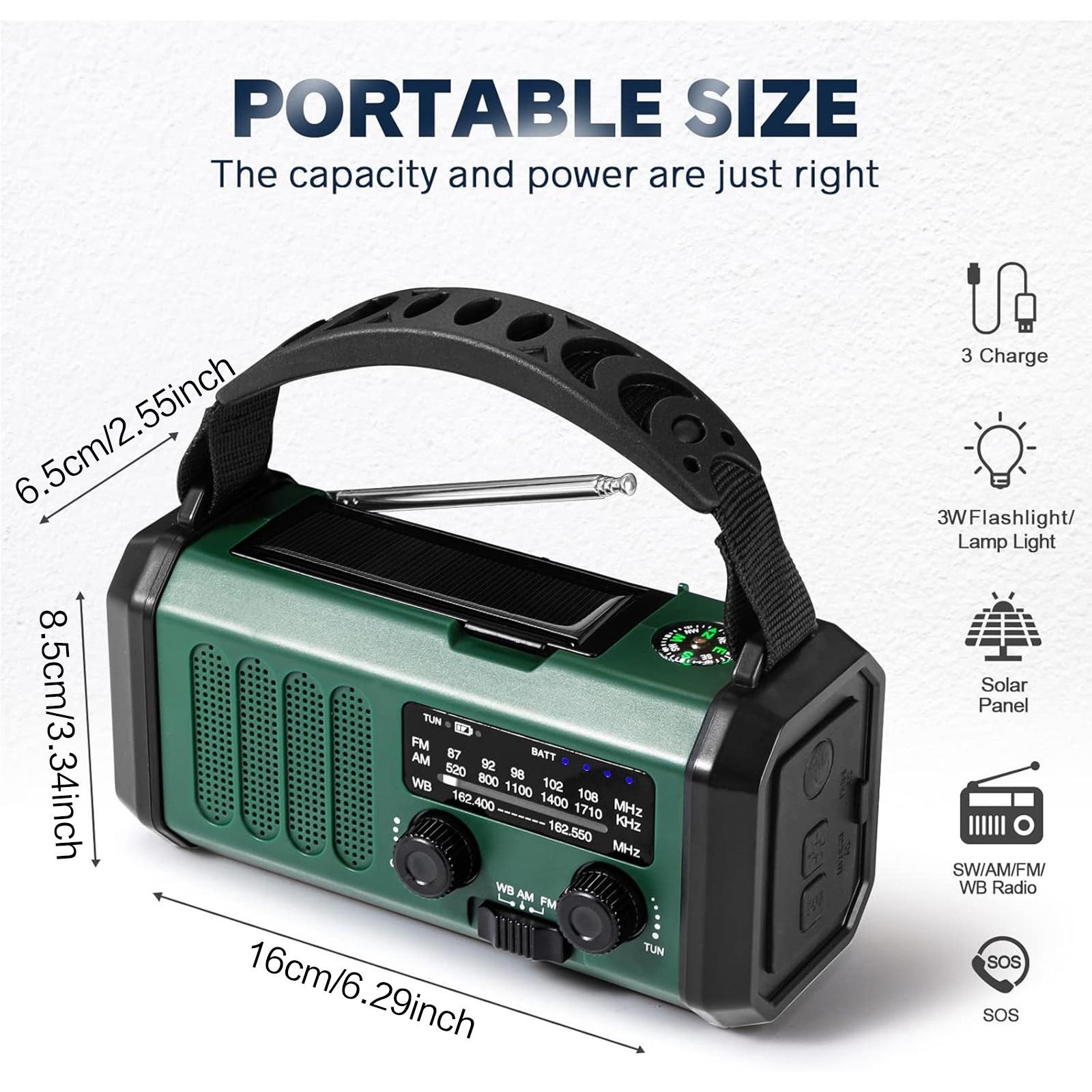 10000mAh Solar Crank AM FM Rad – Solar Emergency Charger Bewertung und Preis