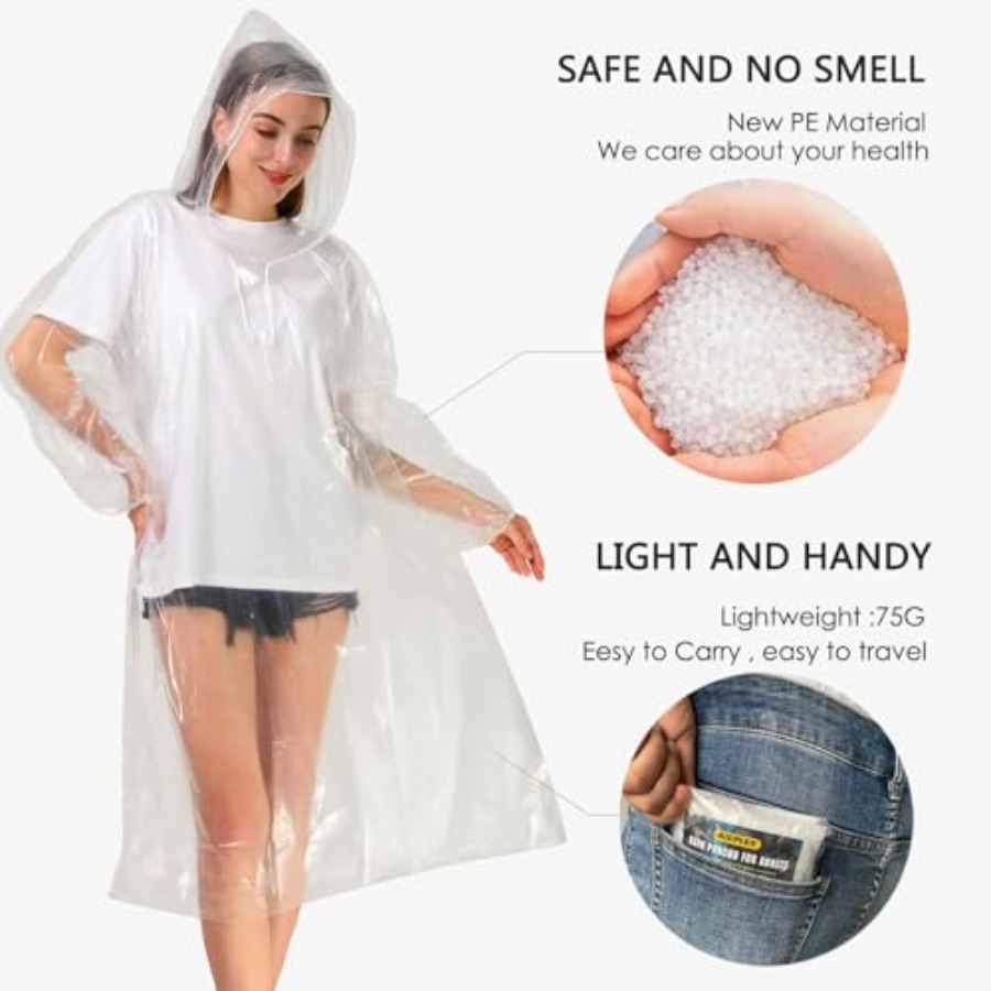 Disposable Rain Ponchos for Ad – Emergency Poncho Rain Bewertung und Preis
