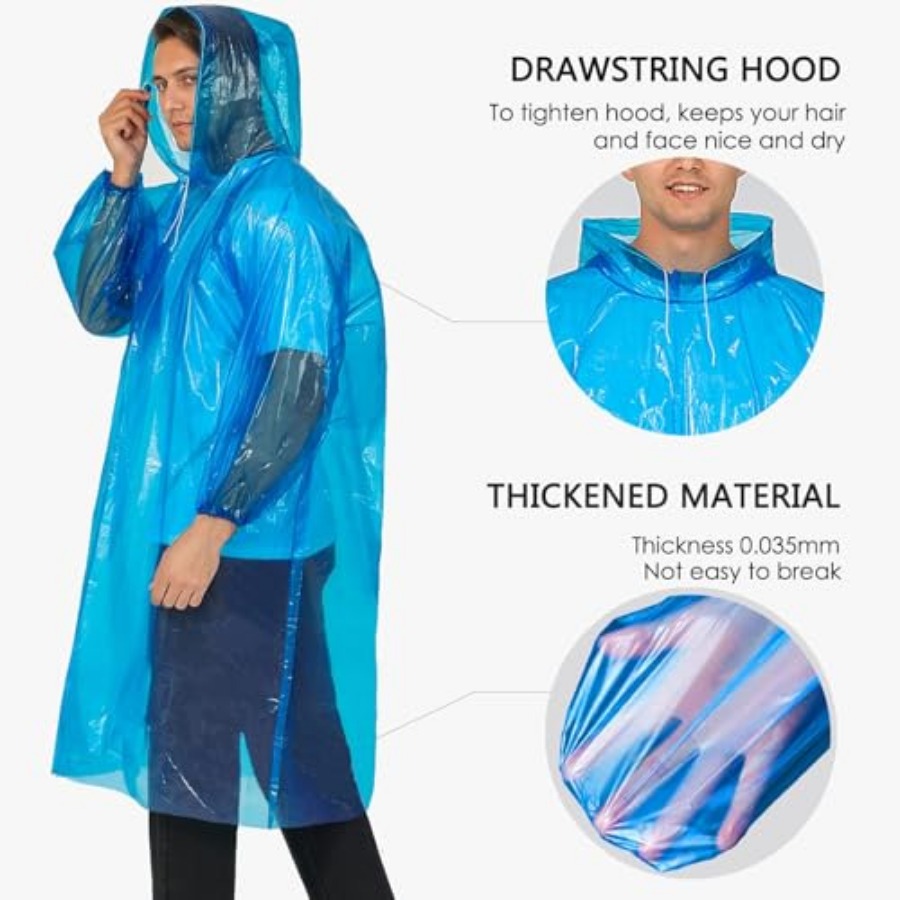 Disposable Rain Ponchos for Ad – Emergency Poncho Rain Bewertung und Preis
