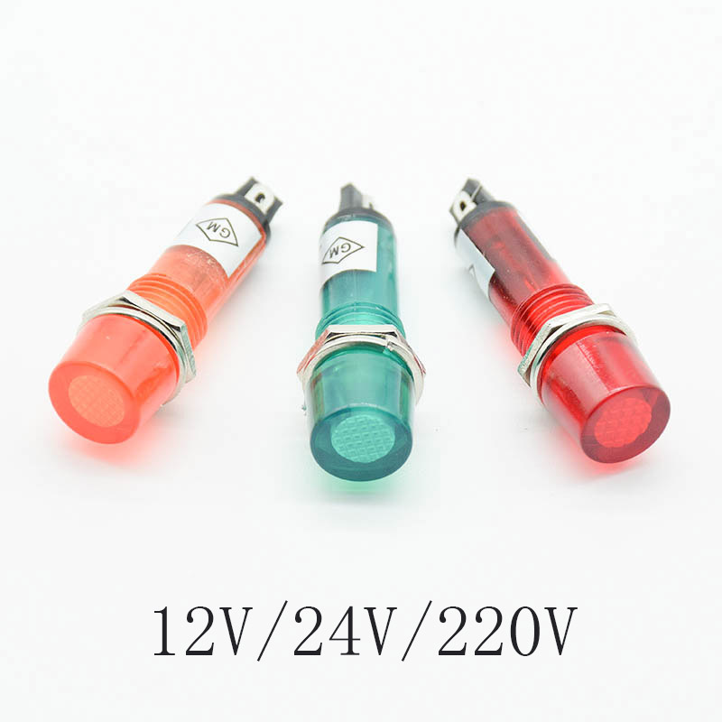 5Pcs 220V 12V 24V DC Mounting  – Signal Panel Orange Bewertung und Preis