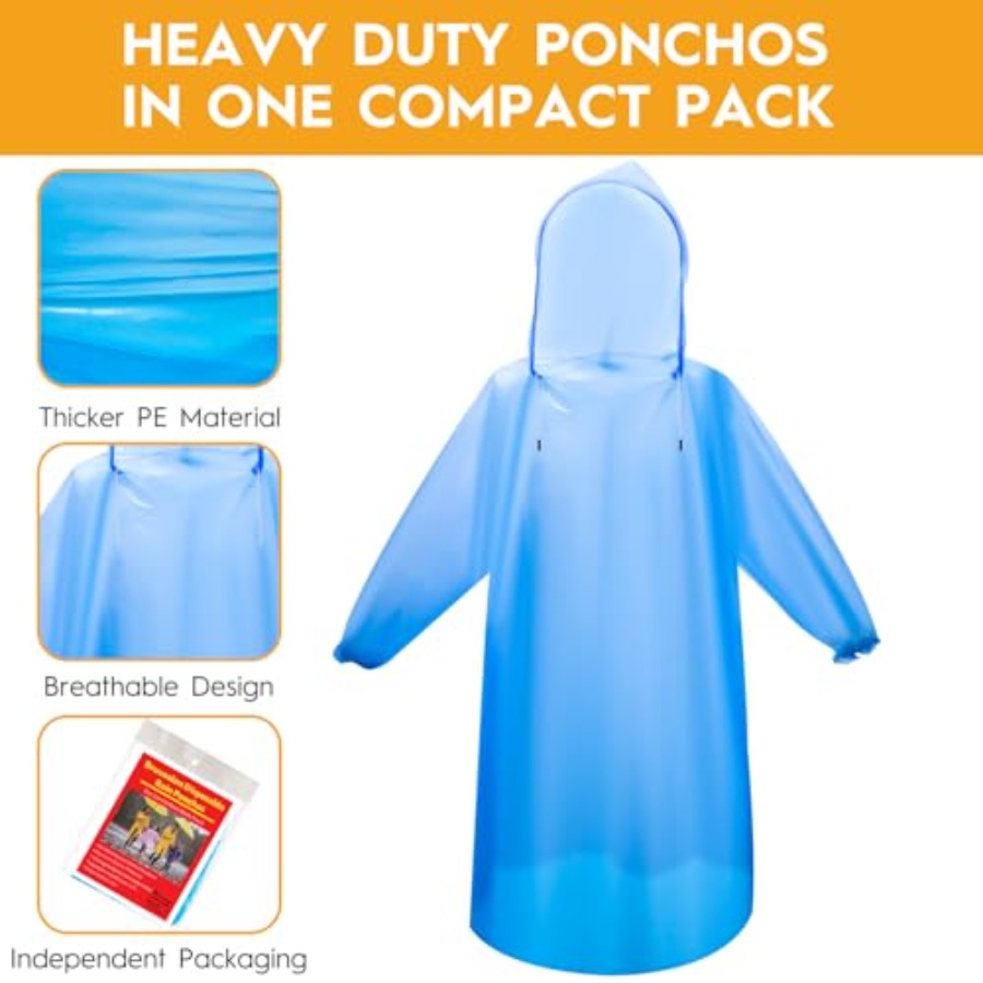 and and Disposable Rain Poncho – Emergency Poncho Rain Bewertung und Preis