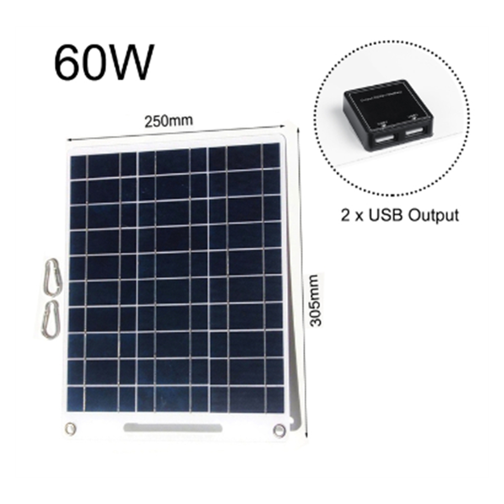 New 60W Solar Panel Portable 5 – Solar Emergency Charger Bewertung und Preis