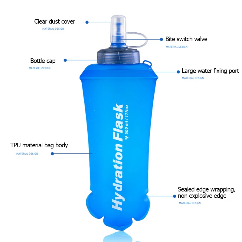 250ml 500ml 750ml Portable Fol – Water Bag Collapsible Bewertung und Preis