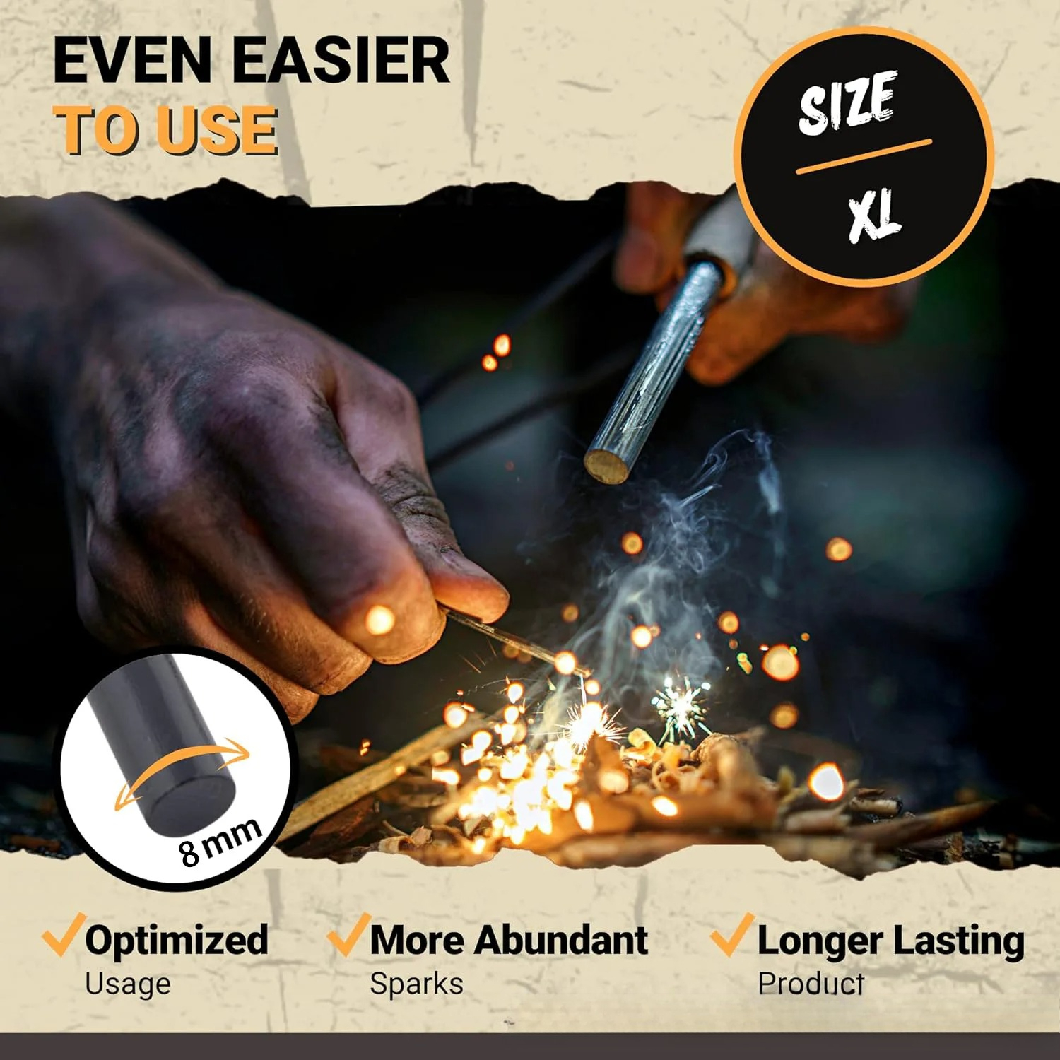 Portable Outdoor Flint and Ste – Magnesium Fire Starter Bewertung und Preis