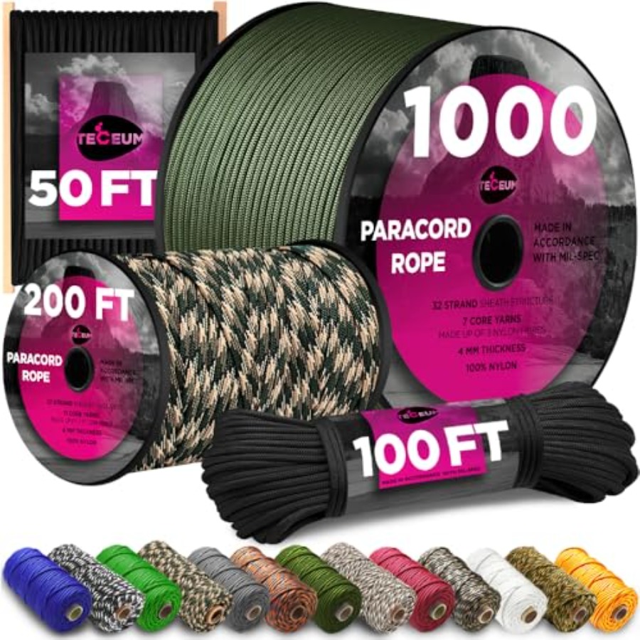 Paracord Rope 750 lb 1000ft/ 2 – Para Cord 1000Ft Bewertung und Preis