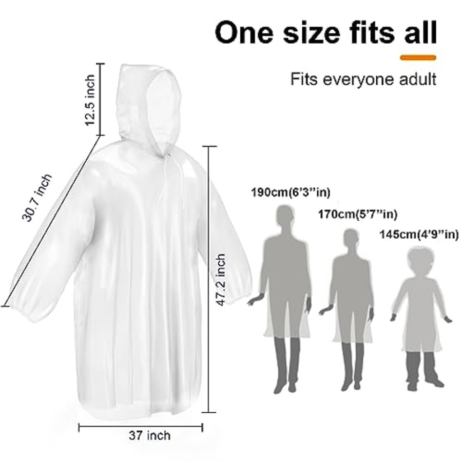 Disposable Rain Ponchos for Ad – Emergency Poncho Rain Bewertung und Preis