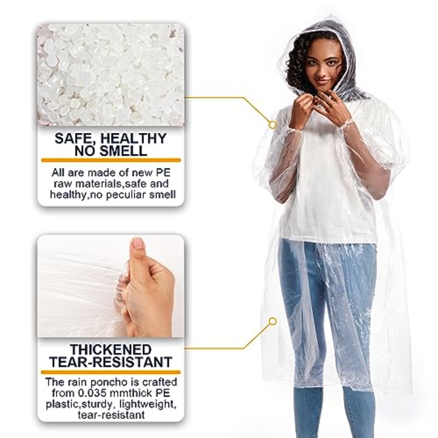 Disposable Rain Ponchos for Ad – Emergency Poncho Rain Bewertung und Preis