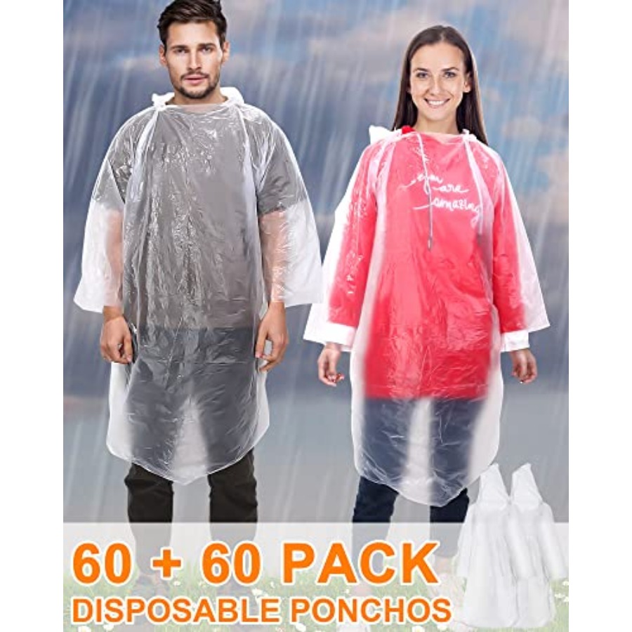 120 Pack Disposable Rain Ponch – Emergency Poncho Rain Bewertung und Preis