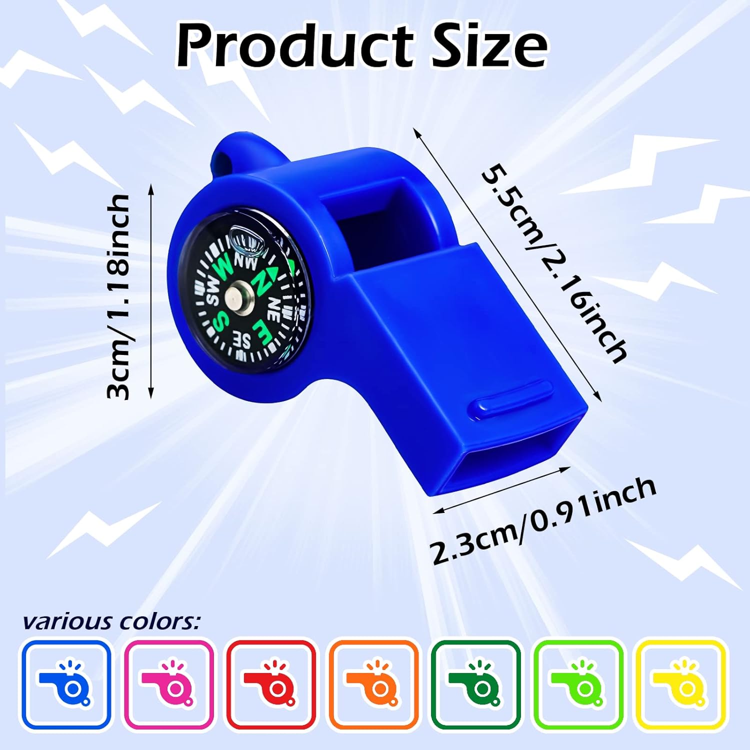 7 Pack 2-in-1 Whistle Compass  – Emergency Whistle Loud Bewertung und Preis