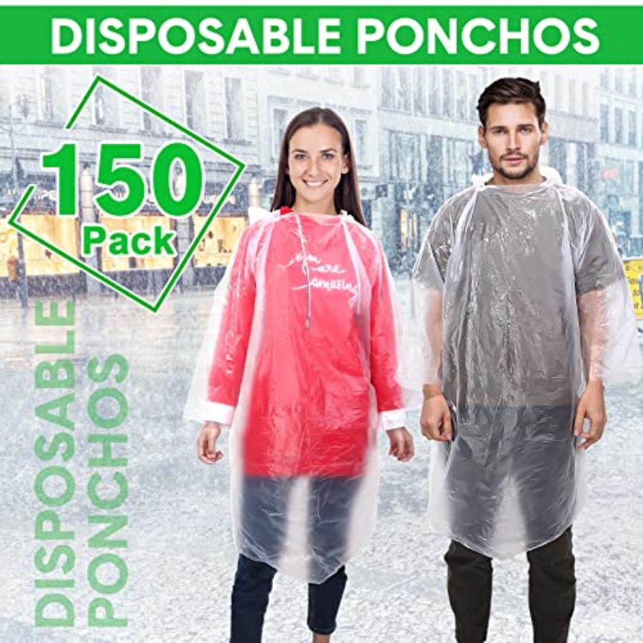 150 Pcs Disposable Rain Poncho – Emergency Poncho Rain Bewertung und Preis