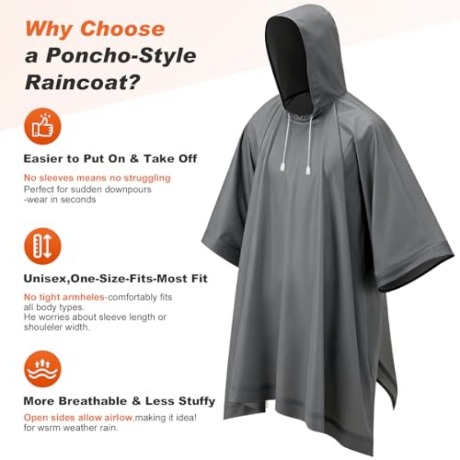 8 Pack Hooded Rain Ponchos for – Emergency Poncho Rain Bewertung und Preis