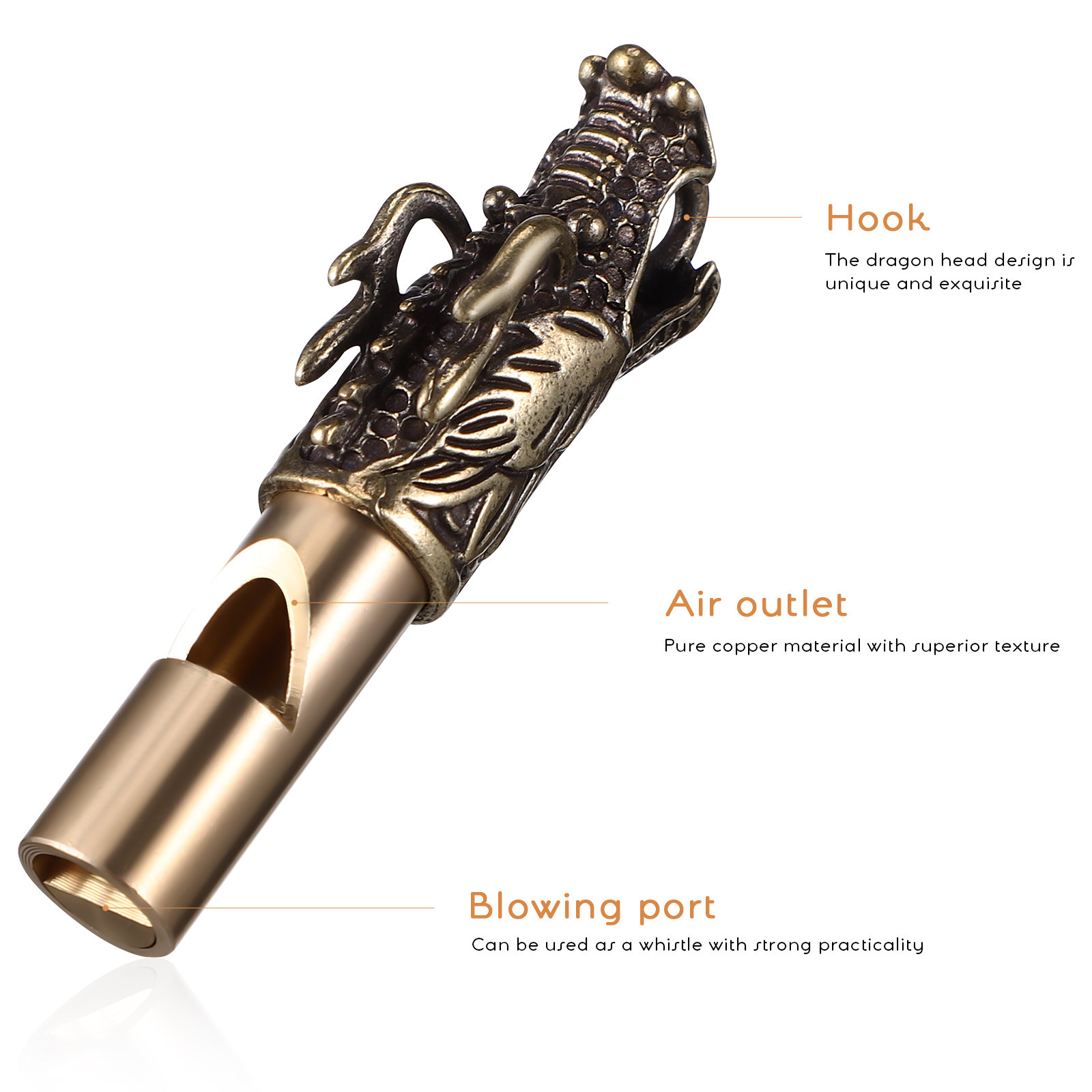 3Pcs Dragon Whistles Brass Vin – Emergency Whistle Loud Bewertung und Preis