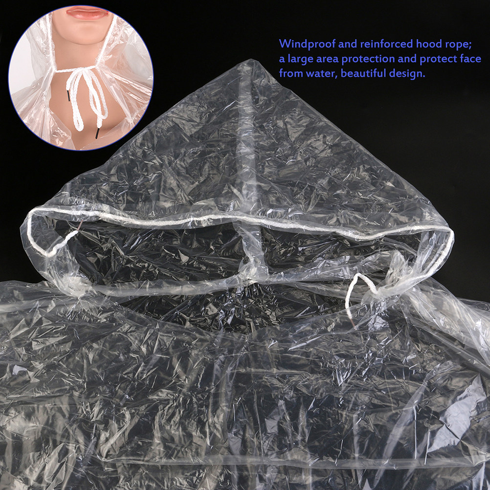 10Pcs Adult Disposable Raincoa – Emergency Poncho Rain Bewertung und Preis