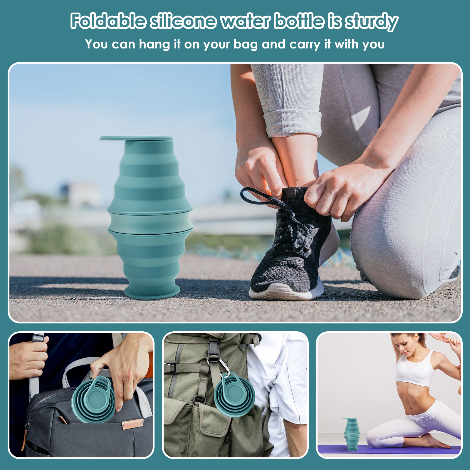 Silicone Water Bottle 500ml Re – Water Bag Collapsible Bewertung und Preis