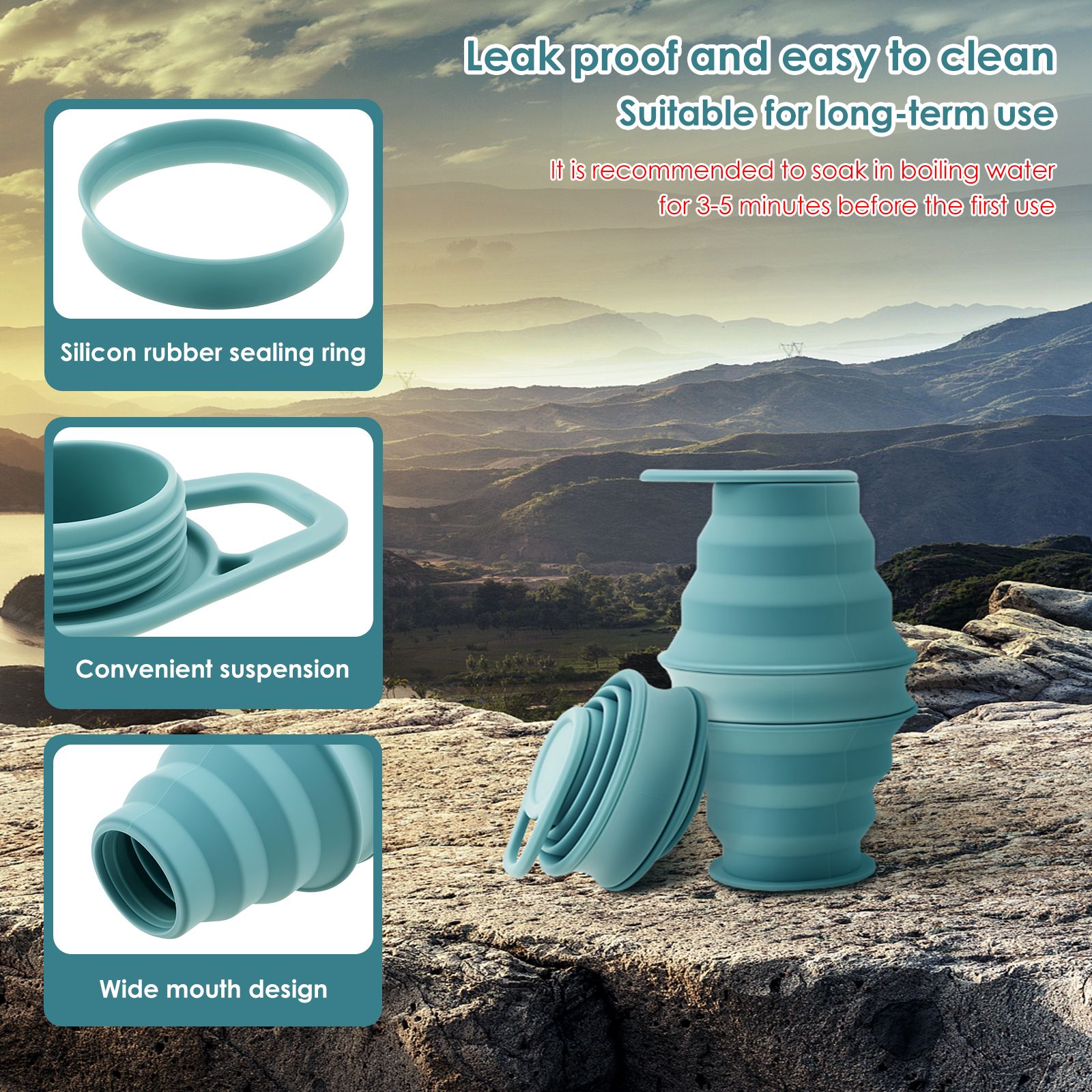 Silicone Water Bottle 500ml Re – Water Bag Collapsible Bewertung und Preis