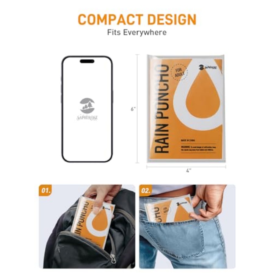 Disposable Rain Ponchos Emerge – Emergency Poncho Rain Bewertung und Preis