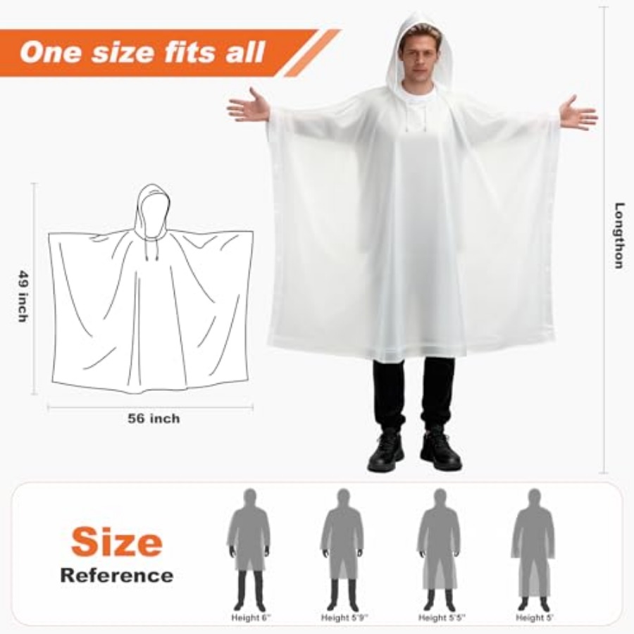 8 Pack Hooded Rain Ponchos for – Emergency Poncho Rain Bewertung und Preis