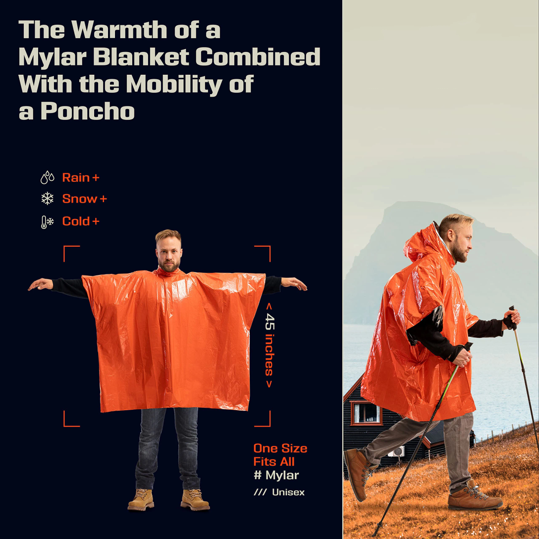 Emergency Rain Poncho with Hoo – Emergency Mylar Tent Bewertung und Preis